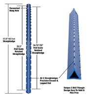 Music Nomad "Tri-Beam" 3 in 1 Dual Notched Straight Edge & Precision Straightedge