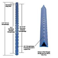 Music Nomad "Tri-Beam" 3 in 1 Dual Notched Straight Edge & Precision Straightedge