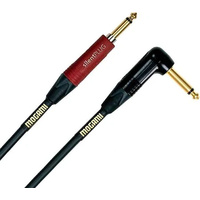 Mogami Gold Instrument Cable Silent Straight Plug to Right Angle - 18 ft