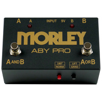 Morley ABY Pro 2-Button ABY Signal Switcher Pedal Silent Switching, Reverse Polarity