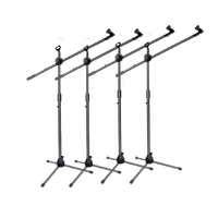 BBT MS-200 Boom / Straight microphone stand - Dual Use - 4 Pack