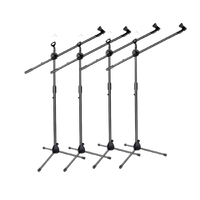 BBT MS-200 Boom / Straight microphone stand - Dual Use - 4 Pack