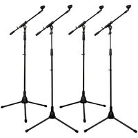 Soundart Deluxe Tripod Boom Microphone Stand 4 Pack Inc Mic Clip