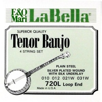 La Bella 720L Tenor Banjo Silk and Steel Light Gauge Loop Ends 