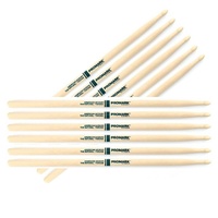 6 Pairs Promark The Natural American Hickory Wood Tip 5A - TXR5AW Drum Sticks 