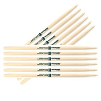 6 Pairs Promark The Natural American Hickory Wood Tip 5A - TXR5AW Drum Sticks