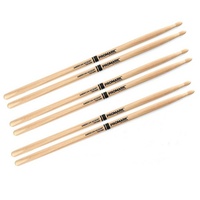 3 Pairs ProMark TX7AW American Hickory Wood Tip 7A Pro Mark Drumsticks 7AW
