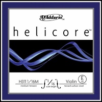 D'Addario Helicore Violin Single E String  1/16 Scale, medium Tension