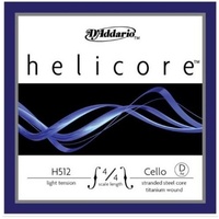D'Addario Helicore Cello Single D String 4/4 Scale Light Tension H512 