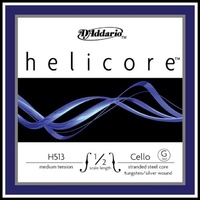 D'Addario Helicore Cello Single G String 1/2 Scale Medium Tension H513