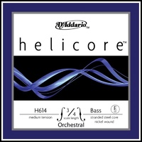 Helicore Orchestral  Double Bass Single E String 3/4  Scale, Medium Tension