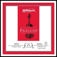 D'addario Prelude Cello Single D String  1/4 Scale, Medium Tension Made in USA