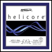 D'Addario Helicore Violin Single D String, 1/8 Scale, Medium Tension H313-1/8