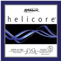 D'Addario Helicore Violin Single G String 4/4  Scale, Heavy Tension 