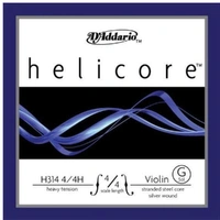 D'Addario Helicore Violin Single G String 4/4  Scale, Heavy Tension 