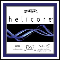 D'Addario Helicore Cello Single C String, 1/8  Scale, Medium  Tension