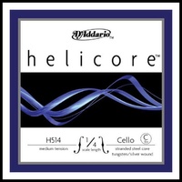 D'Addario Helicore Cello Single C String, 1/4  Scale, Medium  Tension