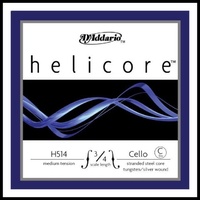 D'Addario Helicore Cello Single C String, 3/4  Scale, Medium  Tension