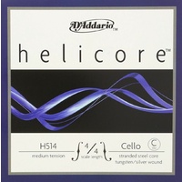 D'Addario Helicore Cello Single C String, 4/4  Scale, Medium  Tension H514