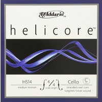 D'Addario Helicore Cello Single C String, 4/4  Scale, Medium  Tension