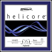 D'Addario Helicore Hybrid Bass Single D String 3/4 Scale Light Tension HH612