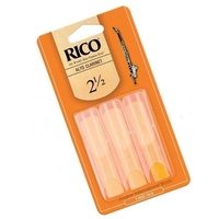 3-pack Rico Alto Clarinet Reeds Strength 2.5 Made in USA