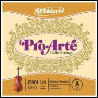 D'Addario Pro-Arte Cello Single A String 1/4  Scale Medium Tension