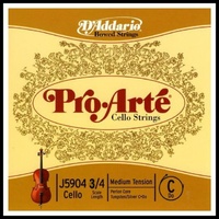 D'Addario Pro-Arte Cello Single C String, 3/4  Scale, Medium Tension J5904