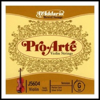 D'Addario Pro-Arte Violin Single G String, 1/2 Scale, Medium Tension