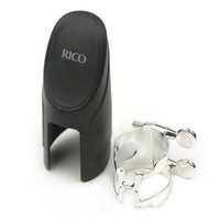  Rico H-Ligature & Cap Bass Clarinet for Selmer-style Mouthpieces, Silver-plated