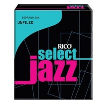 D'addario Rico Select Jazz Soprano Sax Reeds, Unfiled Strength 3 Medium 10-pack 