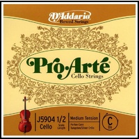 D'Addario Pro-Arte Cello Single C String, 1/2  Scale, Medium Tension J5904