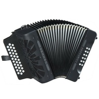 Hohner Compadre 2-Voice 62-Note 3-Row Diatonic Accordion Key of E/A/D -Black