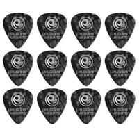 Planet Waves 12 Guitar Picks Celluloid Medium Gauge Black Pearl  .70mm