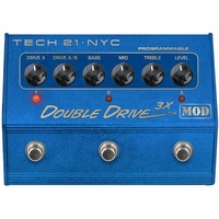 Tech 21 Double Drive 3X MOD Overdrive Guitar Effects Pedal with 3-Channel EQ