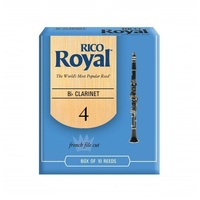  Rico Royal Eb Clarinet Reeds, Strength 4.0 10-pack RBB1040 10 Reeds