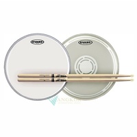 Evans EC Reverse Dot Snare + Hazy side head 14" Pack with Promark 5BN drumsticks