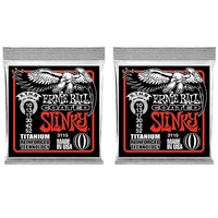 2 x Ernie Ball 3115 Coated Skinny Titanium  Electric Strings 10 - 52 Sale Price