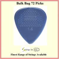 Dunlop 449R1.5 Max Grip 1.5 mm, 72 Picks Bulk Bag Guitar Picks MaxGrip