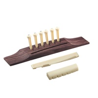 Rosewood Bridge 6 Pins / Saddle /Nut with Abalone Dots for Acoustic Guitar