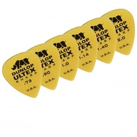 Jim Dunlop 433R Ultex Sharp Gauges .73 .90 1.00 1.14 1.40 2.00 mm Guitar Picks