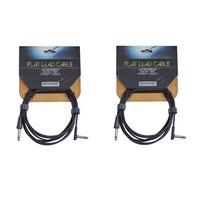 2 x Warwick RockBoard Flat Instrument Cable, 300 cm ( 10ft ) straight / angle