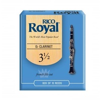 Rico Royal Bb Clarinet Reeds Strength  3.5 ( 3 1/2 ) 10-Reed Pack RBB1035