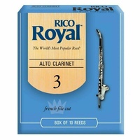 Rico Royal Alto Clarinet Reeds Strength 3 , 10 Reeds RDB1030