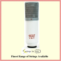 MXL V67 Limited Edition Large Capsule Condenser Vocal Microphone White Grey Red