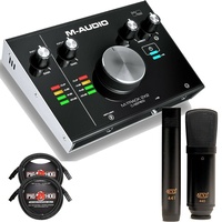 M-Audio M-Track 2x2 USB Interface + MXL 440/441 Mic Set + Cables EOFY Sale Price