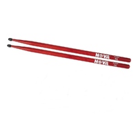 Vic Firth Nova 5AN Red with Black Nylon Tip 1 Pair American Hickory Drumsticks