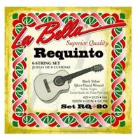  La Bella RQ80 Requinto Strings Black Nylon Silver Plated Wound 6 String Set 