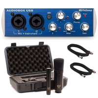 Presonus AudioBox USB Interface  MXL 440/441 Vocal / Instrumental Mic Home Recor