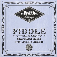 Black Diamond N719 Silverplated 4/4 Fiddle / Violin Strings Set, Medium